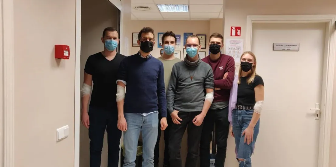 Iškart po kraujo donorystės.