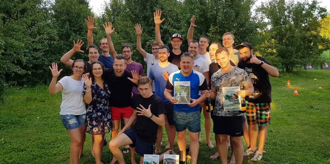  Nuotaika. Po dar vieno puikaus komandos formavimo renginio. Vandens motociklai yra nuostabūs!